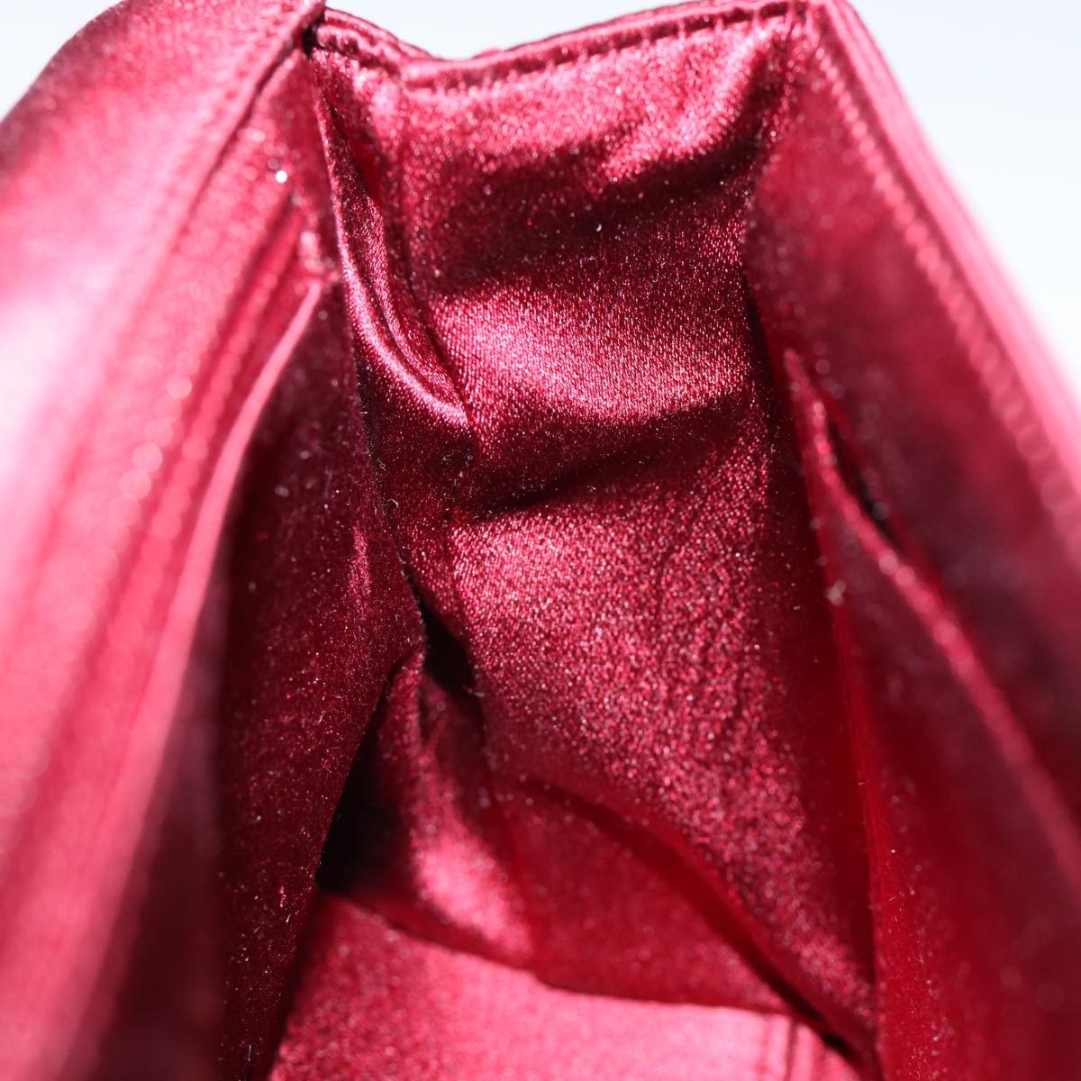 Chanel Flap shoulder Bag Satin, RED, SATIN, Shoulder bag