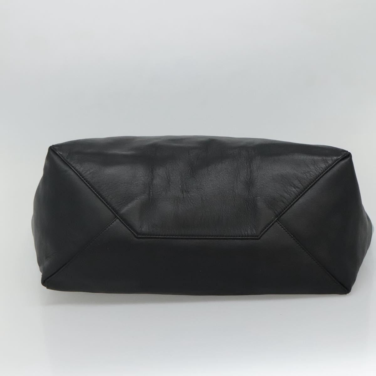 Celine Horizontal Cabas Tote Leather, BLACK, LEATHER, Tote bag