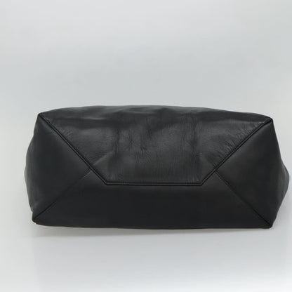 Celine Horizontal Cabas Tote Leather, BLACK, LEATHER, Tote bag