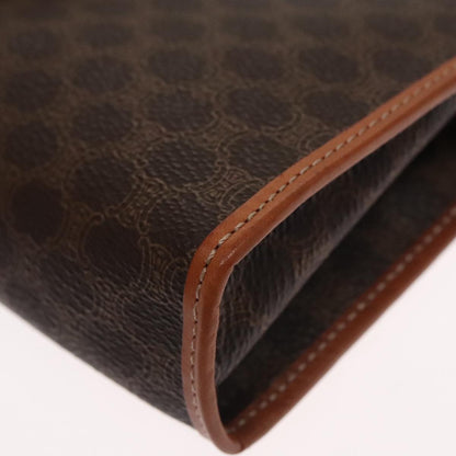 Celine Macadam Pochette Clutch, BROWN, PVC, Clutche & pouche