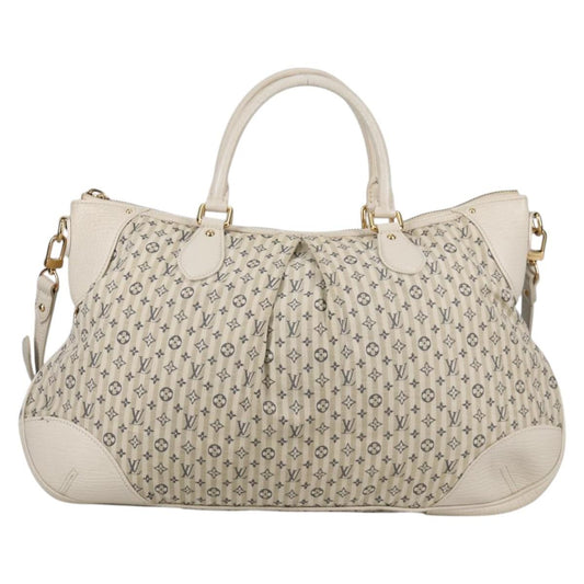 Louis Vuitton Marina Handbag Mini Lin Croisette, BEIGE, CANVAS, Handbag