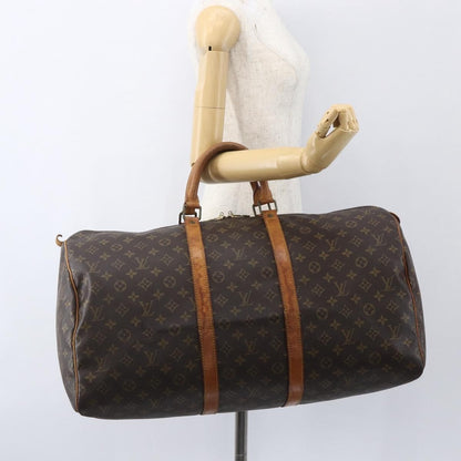 Louis Vuitton Keepall Bag Monogram Canvas, BROWN, CANVAS, Travel bag