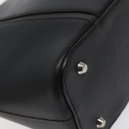 Burberry Vintage Handbag Leather, BLACK, LEATHER, Handbag