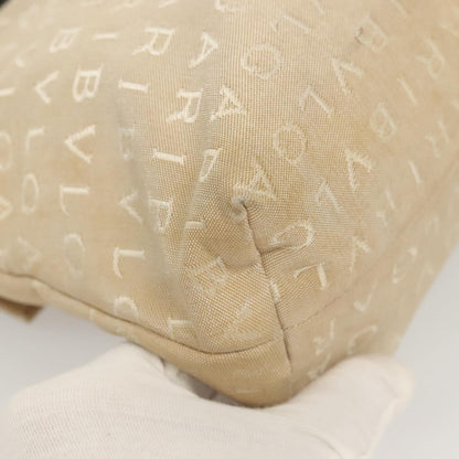 Bvlgari B.Zero1 Logomania Bag Canvas with Leather, BEIGE, CANVAS, Shoulder bag