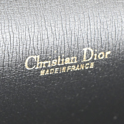 Christian Dior Vintage Chain Flap Shoulder Bag Diorissimo Canvas, BLACK, CANVAS, Shoulder bag