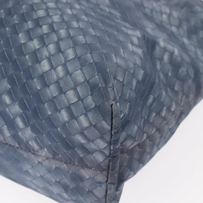 Bottega Veneta Intrecciolusion Tote Printed Nylon, BLUE, NYLON, Tote bag