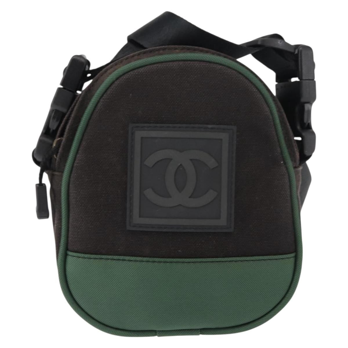 Chanel Sport Line Crossbody Bag Coated Canvas, BLACK, CANVAS, Crossbody bag