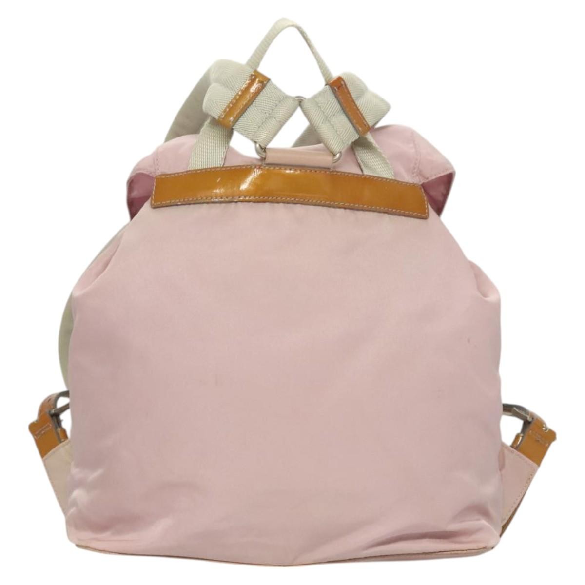 Prada Double Front Pocket Backpack Tessuto, PINK, NYLON, Backpack