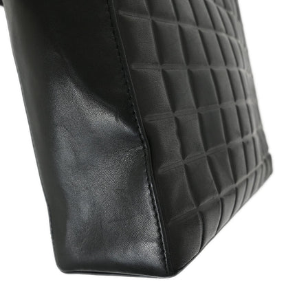 Chanel Chocolate Bar CC Tote Quilted Leather, BLACK, LEATHER, Tote bag