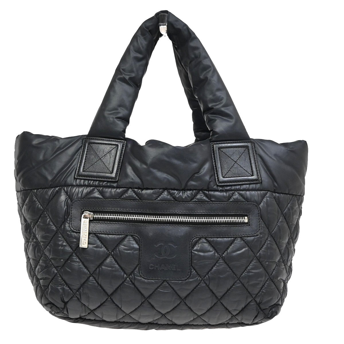 Chanel Coco Cocoon Reversible Tote Quilted Nylon, BLACK, NYLON, Tote bag