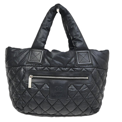 Chanel Coco Cocoon Reversible Tote Quilted Nylon, BLACK, NYLON, Tote bag