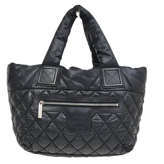 Chanel Coco Cocoon Reversible Tote Quilted Nylon, BLACK, NYLON, Tote bag