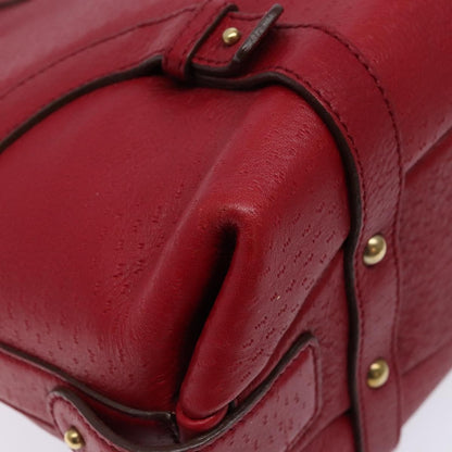 Salvatore Ferragamo Gancini handbag Leather, RED, LEATHER, Handbag