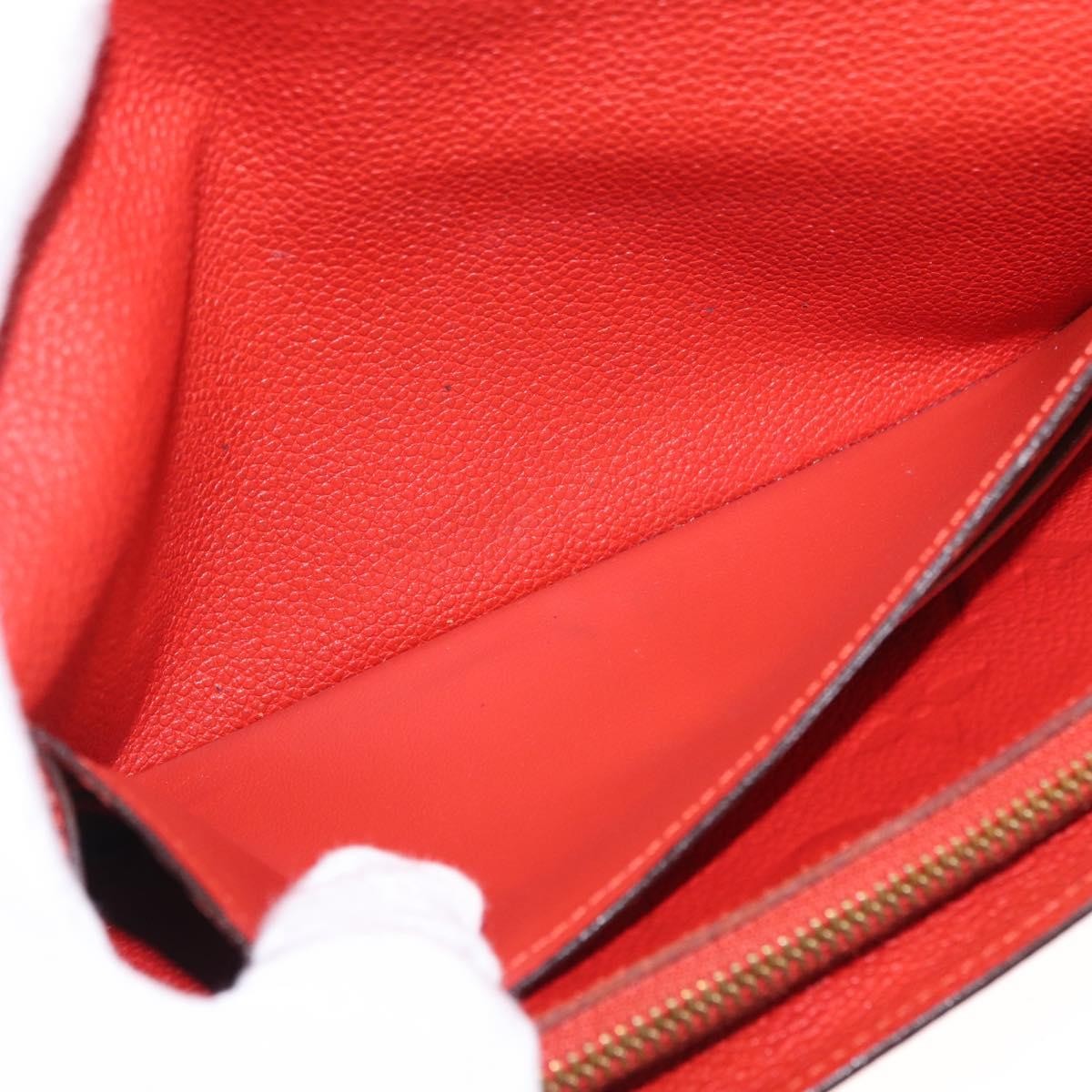 Louis Vuitton Sarah Wallet NM Monogram Empreinte Leather, ORANGE, LEATHER, Wallets