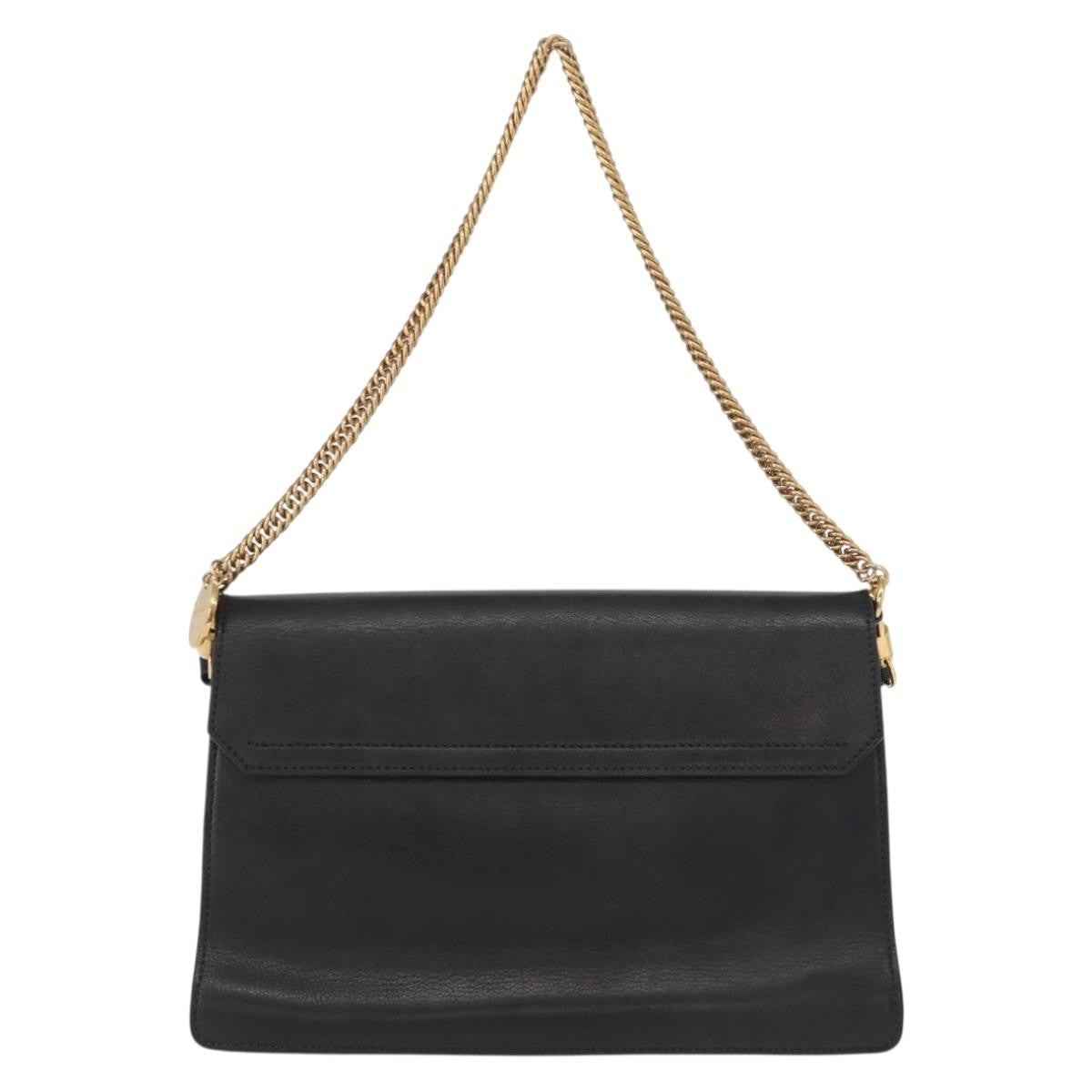 Givenchy GV3 Flap Bag Leather, BLACK, LEATHER, Shoulder bag