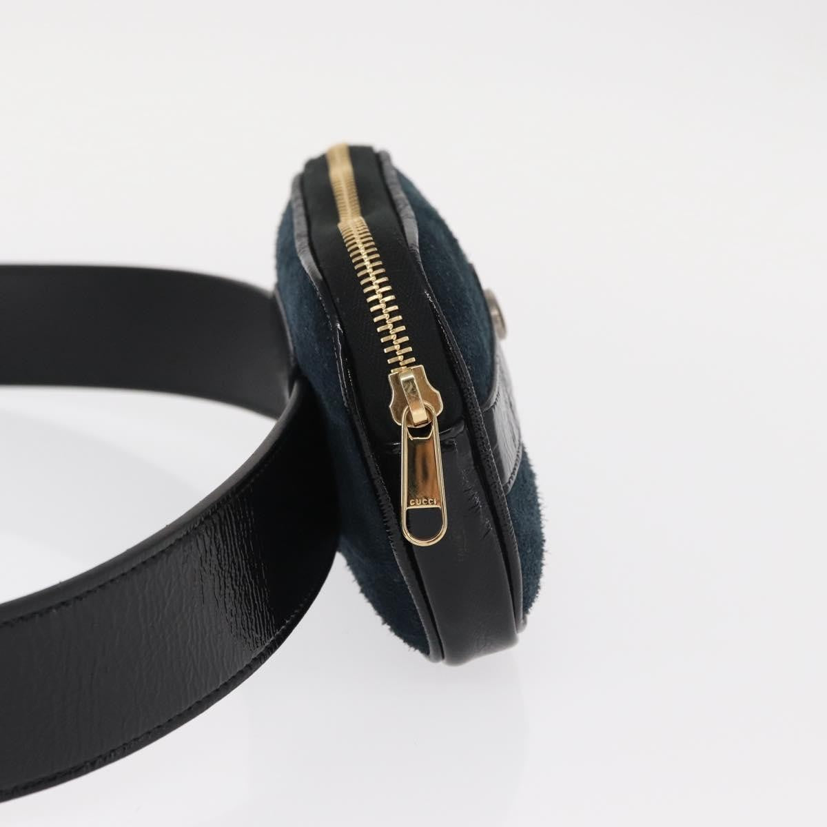 Gucci Ophidia Belt Bag Suede, NAVY, SUEDE, Shoulder bag