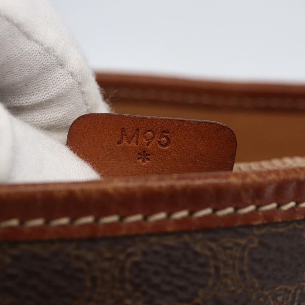 Celine Vintage Macadam Tote bag Canvas, BROWN, PVC, Tote bag