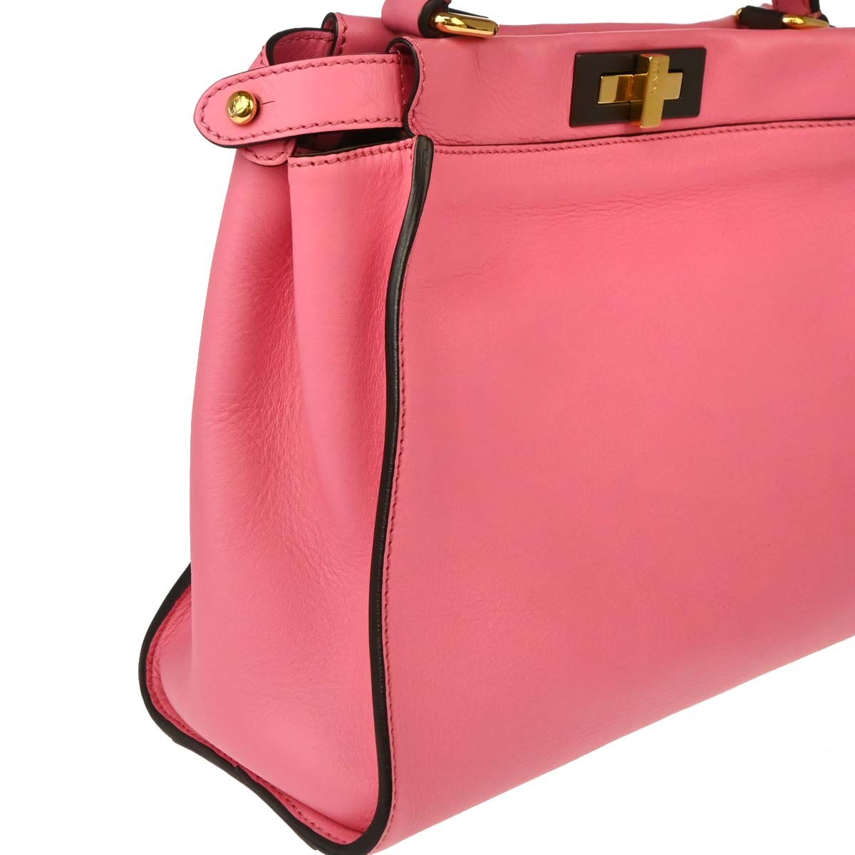 Fendi Peekaboo Essential Bag Leather, PINK, LEATHER, Handbag