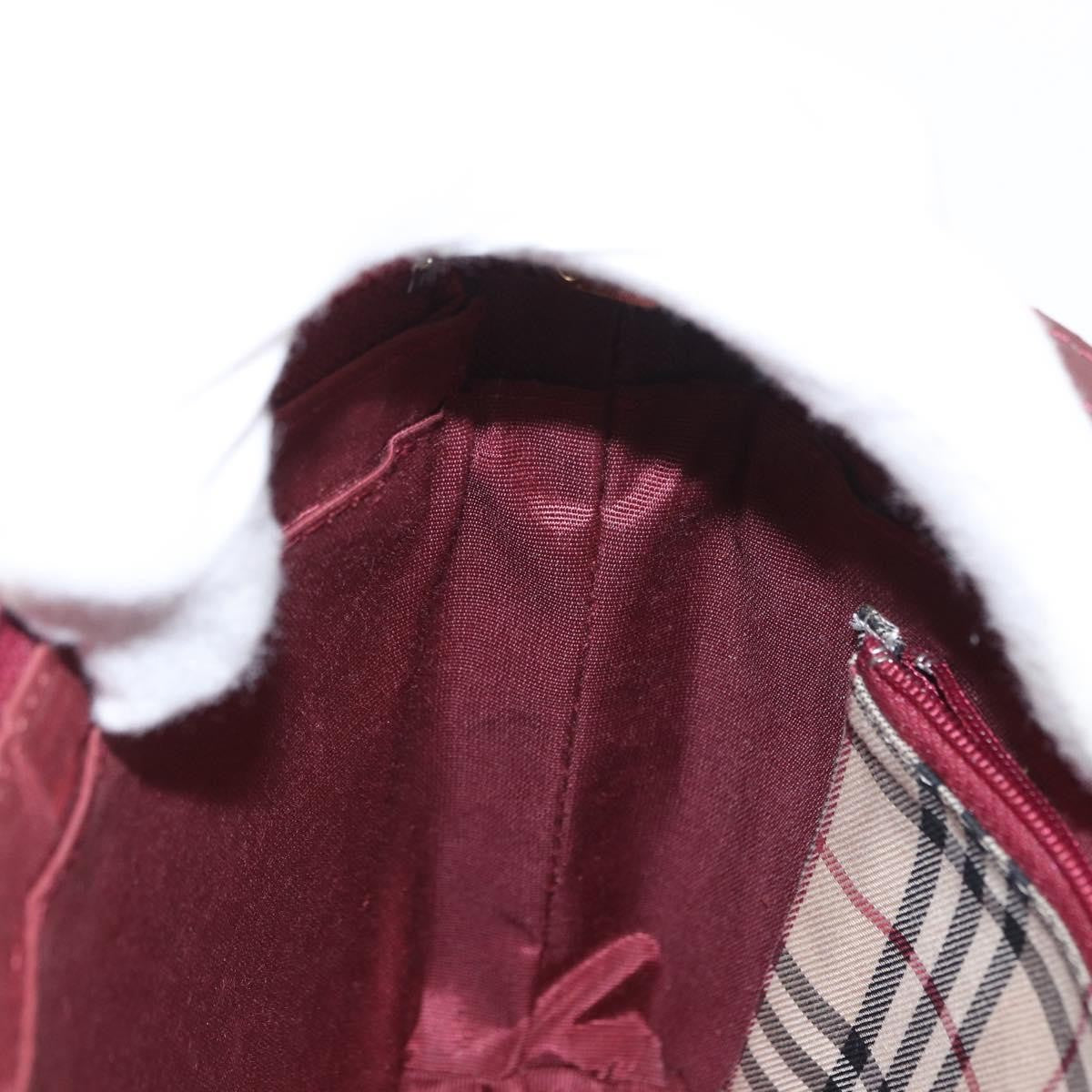 Burberry Vintage Shoulder Bag Leather, BURGUNDY, LEATHER, Shoulder bag