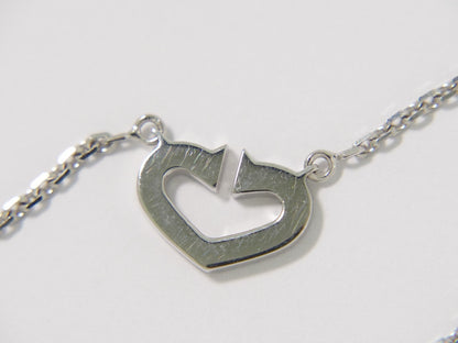 Cartier C Heart de Cartier Pendant Necklace 18K White Gold with Diamond, SILVER, WHITE_GOLD, Necklace
