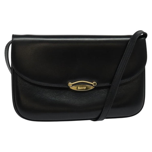 Bally Vintage Shoulder Bag Leather, Black, Leather, Shoulder Bag