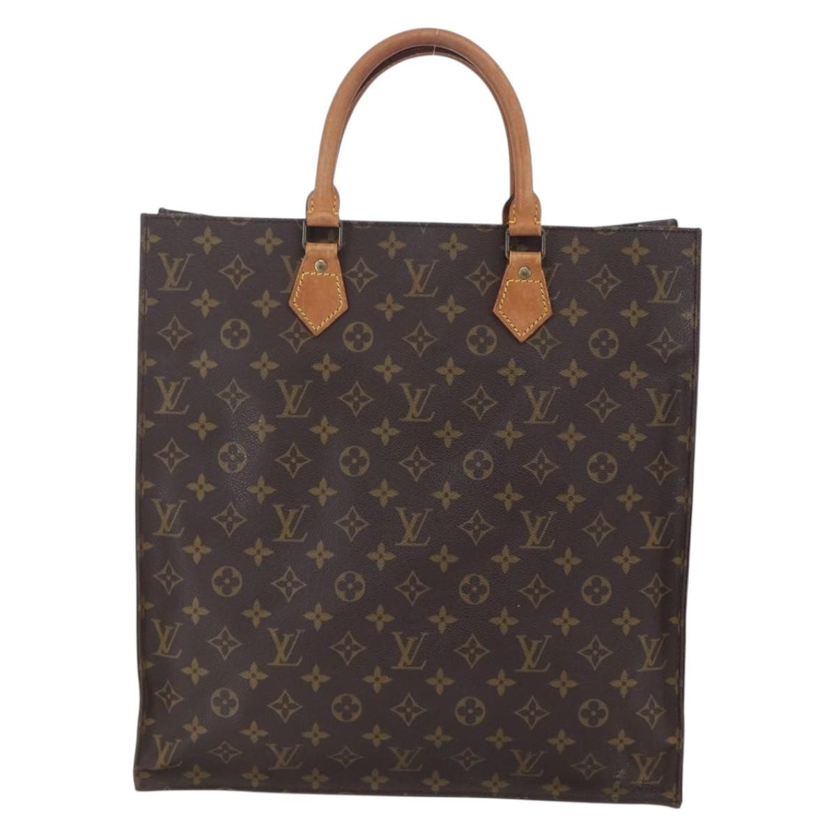 Louis Vuitton Sac Plat Bag Monogram Canvas, BROWN, CANVAS, Handbag