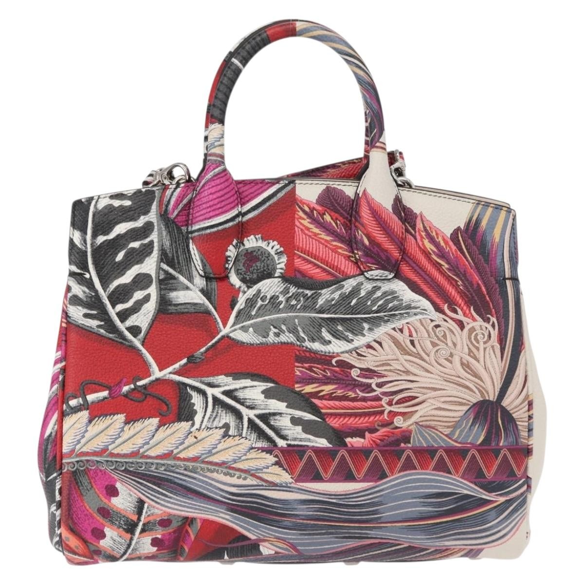 Salvatore Ferragamo Studio Satchel Printed Leather, MULTICOLOUR, LEATHER, Handbag