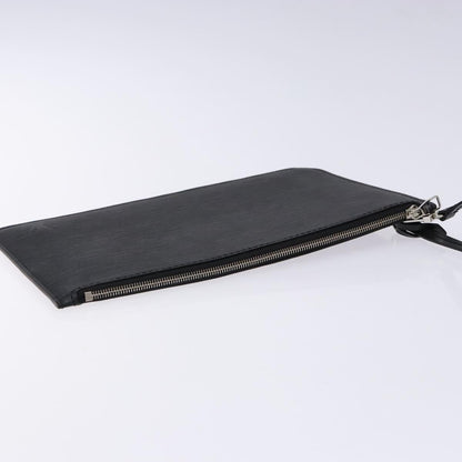 Louis Vuitton Neverfull Pochette Epi Leather, BLACK, LEATHER, Tote bag