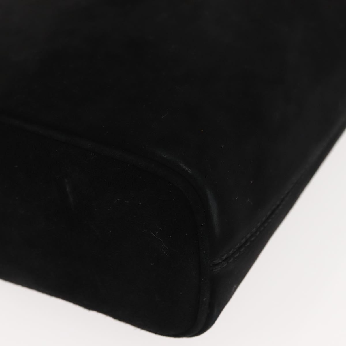 Salvatore Ferragamo Gancini Shoulder Bag Suede, BLACK, SUEDE, Shoulder bag