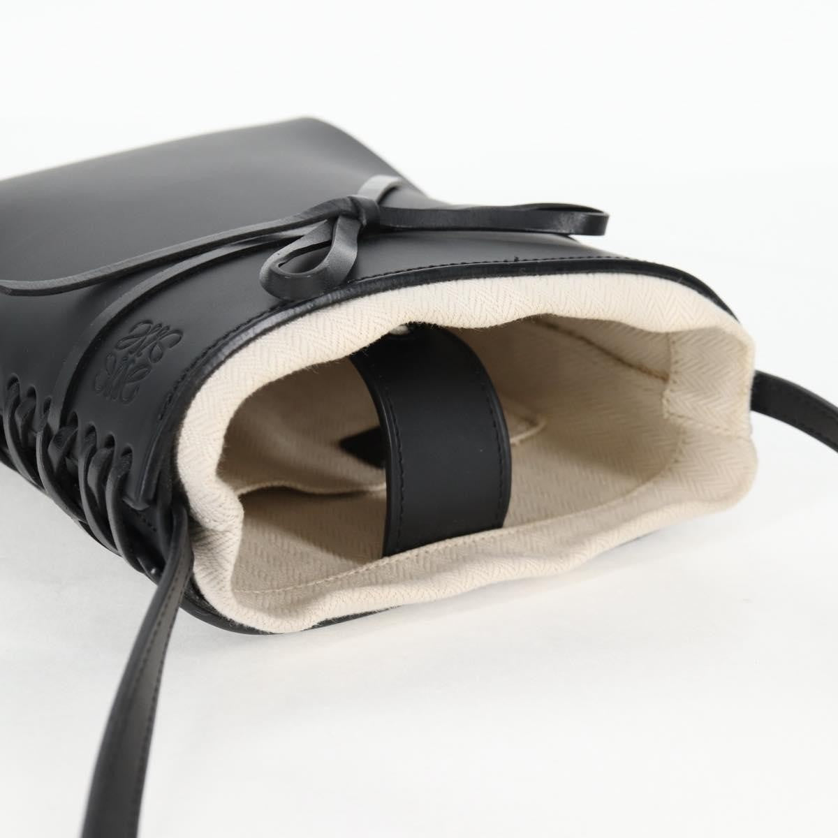 Loewe Ikebana Crossbody Bag Leather, BLACK, LEATHER, Crossbody bag