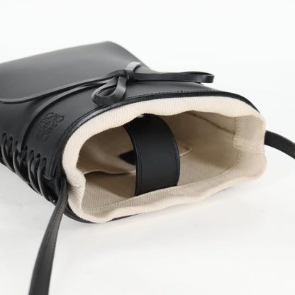 Loewe Ikebana Crossbody Bag Leather, BLACK, LEATHER, Crossbody bag