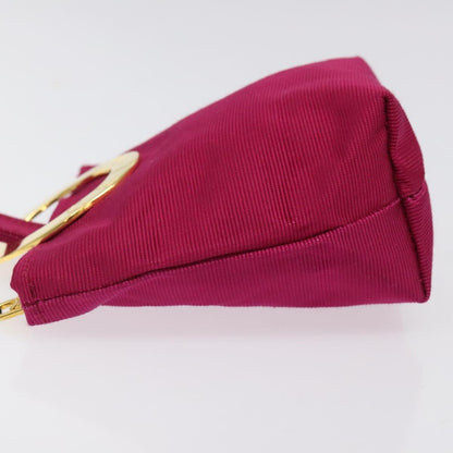 Celine Circle Logo Pouch Nylon, PINK, NYLON, Clutche & pouche