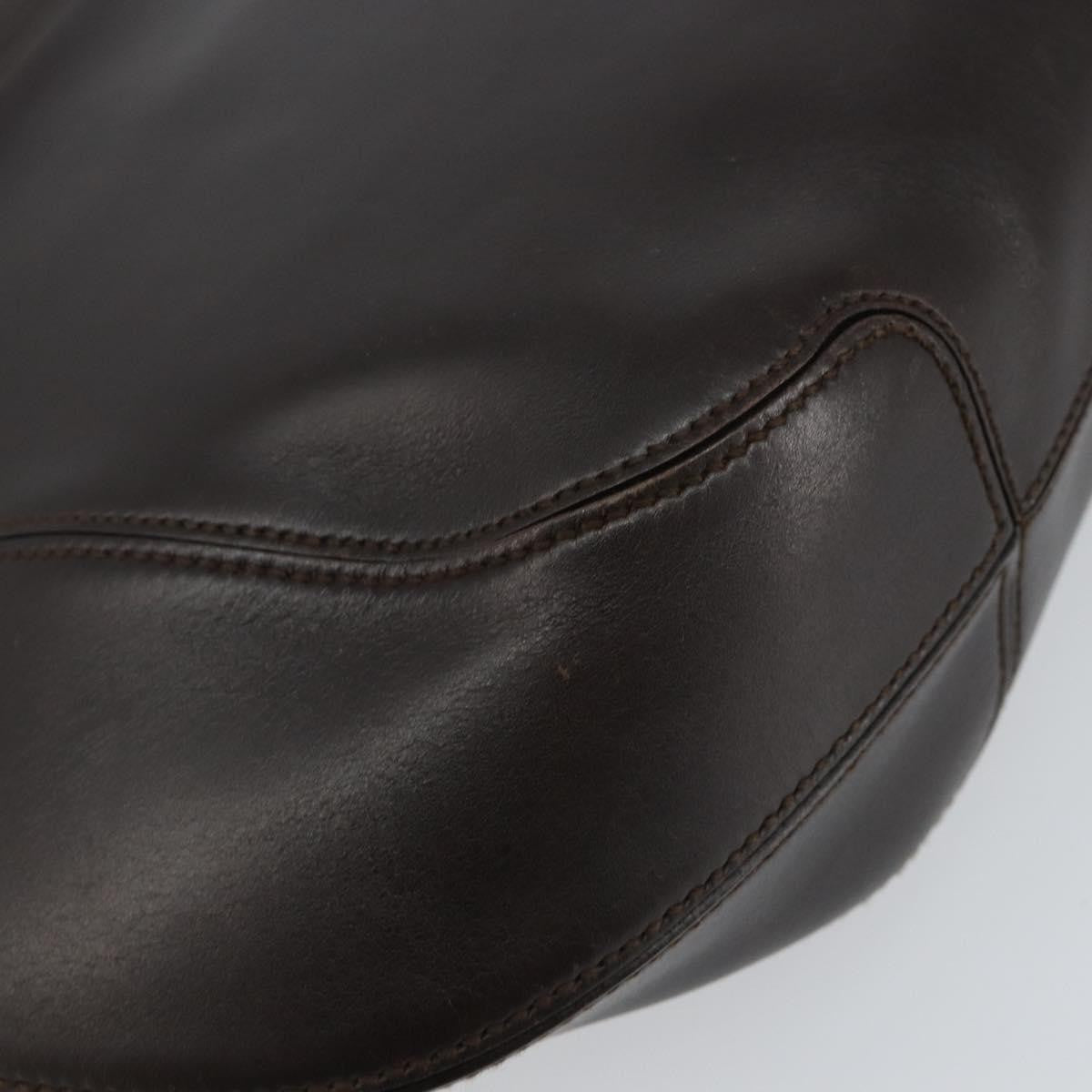 Salvatore Ferragamo Gancini handbag Leather, BLACK, LEATHER, Handbag