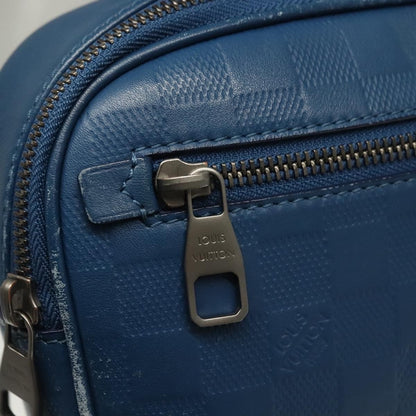 Louis Vuitton Ambler Bag Damier Infini Leather, BLUE, LEATHER, Shoulder bag
