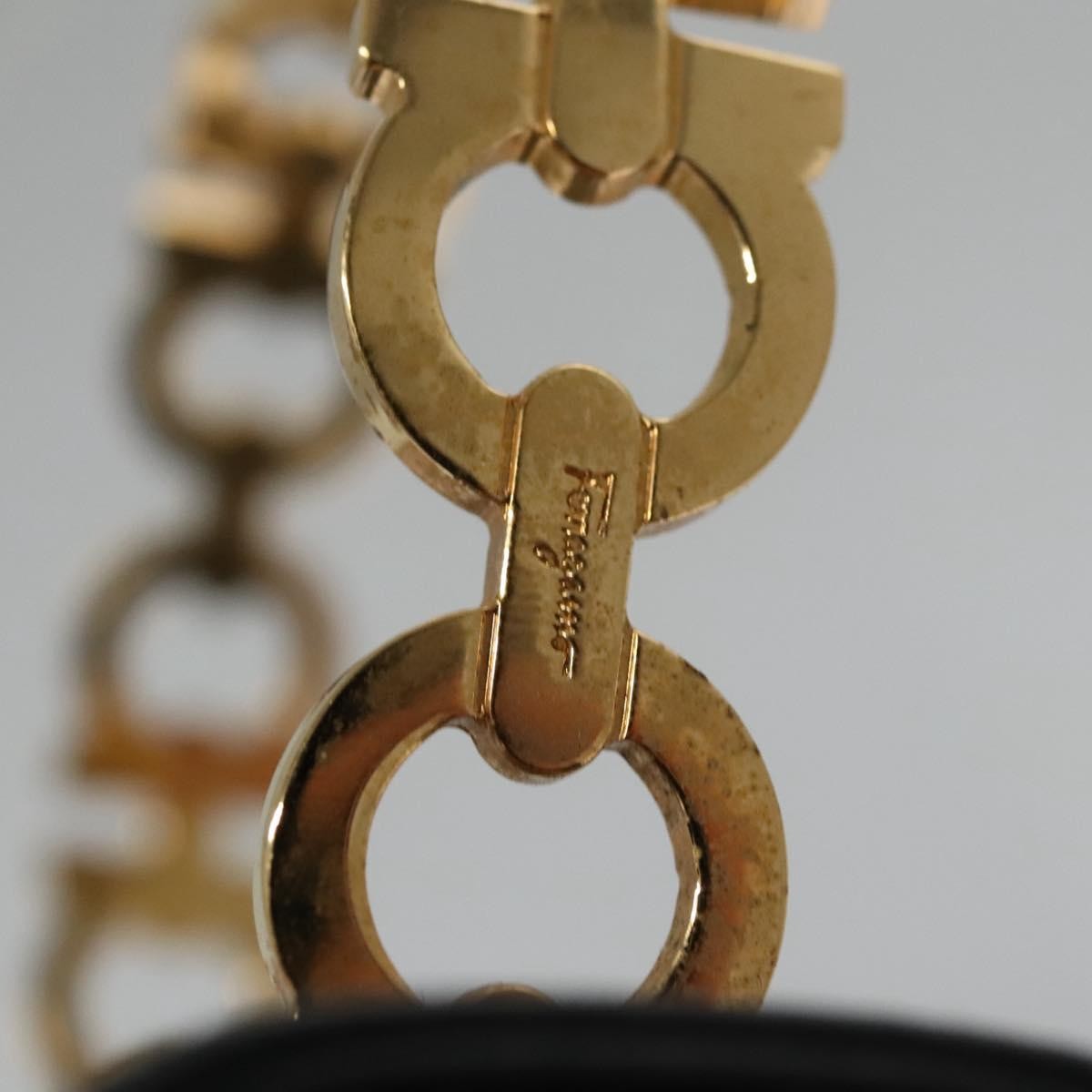 Salvatore Ferragamo Gancini handbag Leather, BLACK, LEATHER, Handbag