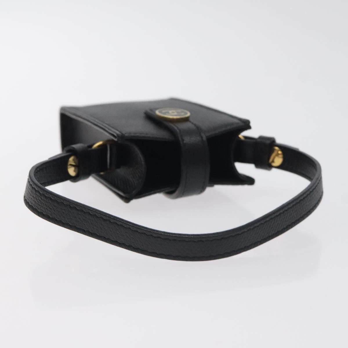 Chanel Cigarette Case Leather, BLACK, LEATHER, Clutche & pouche