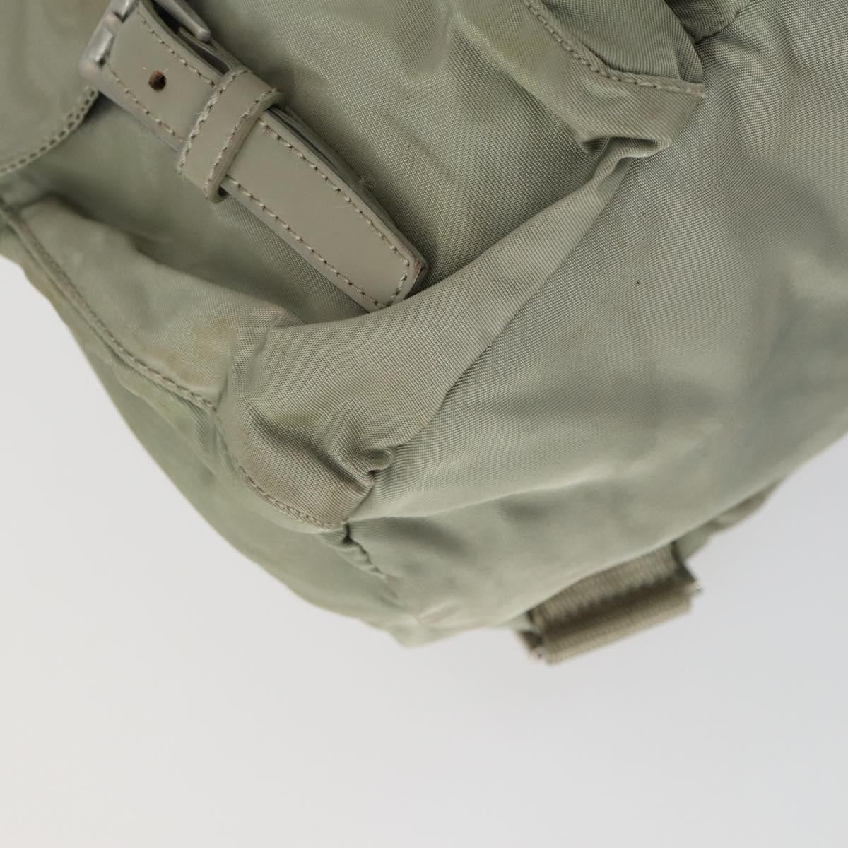 Prada Double Front Pocket Backpack Tessuto, BEIGE, NYLON, Backpack