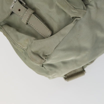 Prada Double Front Pocket Backpack Tessuto, BEIGE, NYLON, Backpack