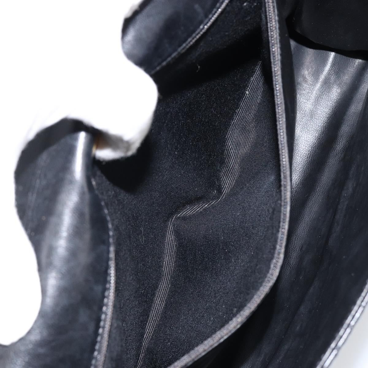 Bally Vintage Flap Handbag Quilted Leather, BLACK, LEATHER, Handbag