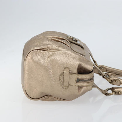 Salvatore Ferragamo Gancini Tote Leather, GOLD, LEATHER, Tote bag