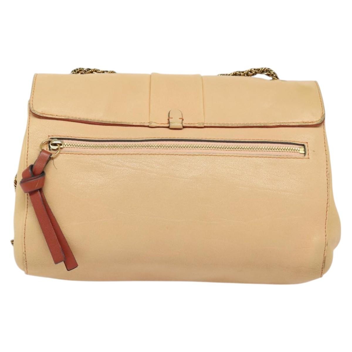 Chloe Vintage Flap shoulder bag Leather, BEIGE, LEATHER, Shoulder bag