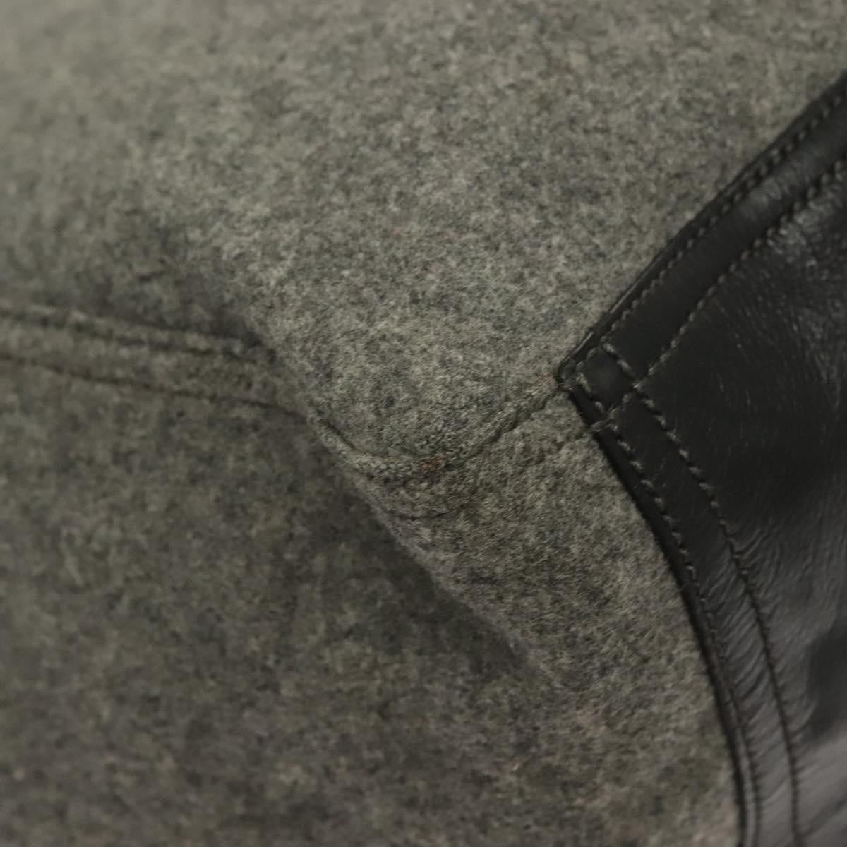 Saint Laurent Downtown Tote Wool, GRAY, WOOL, Tote bag