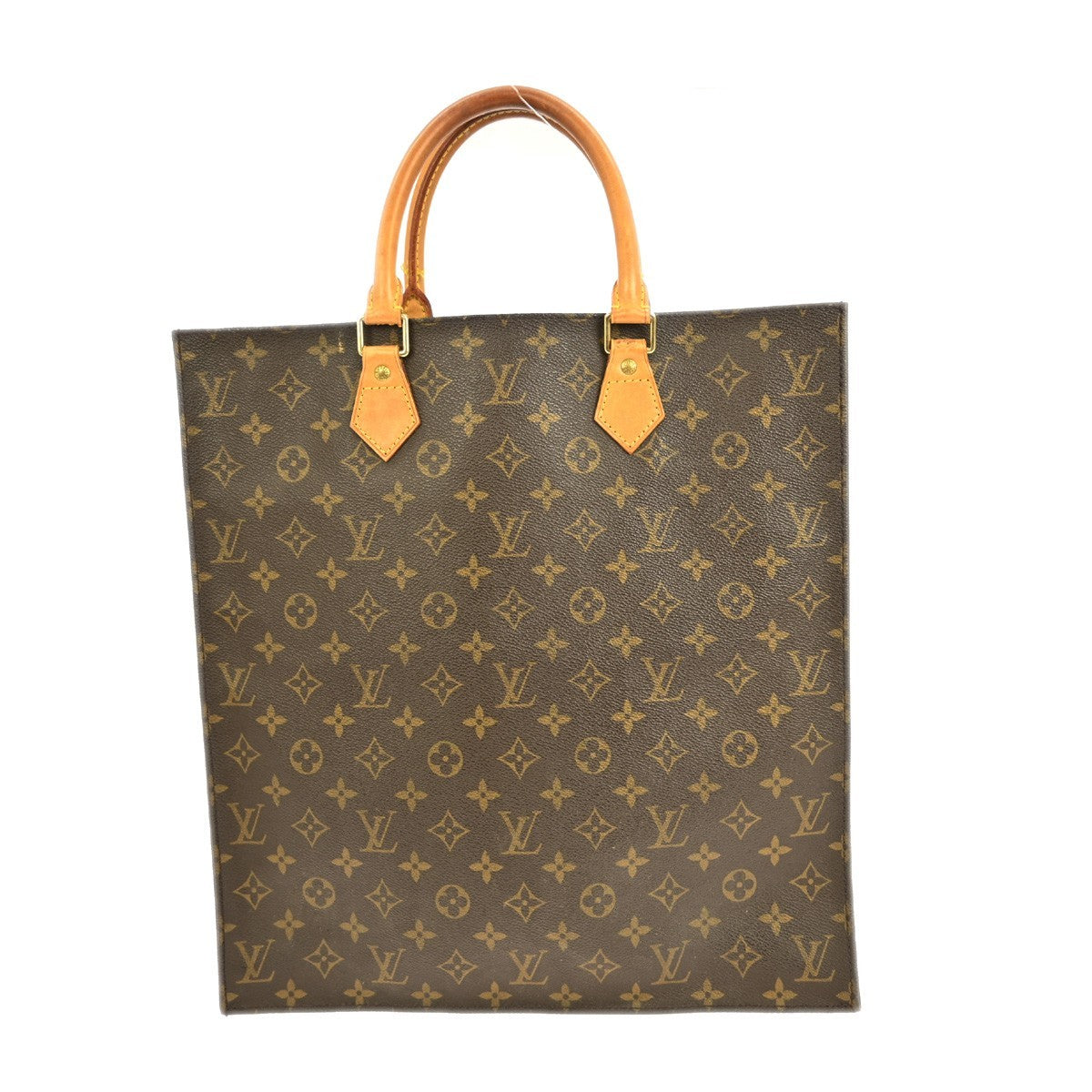 Louis Vuitton Sac Plat Bag Monogram Canvas, BROWN, CANVAS, Tote bag