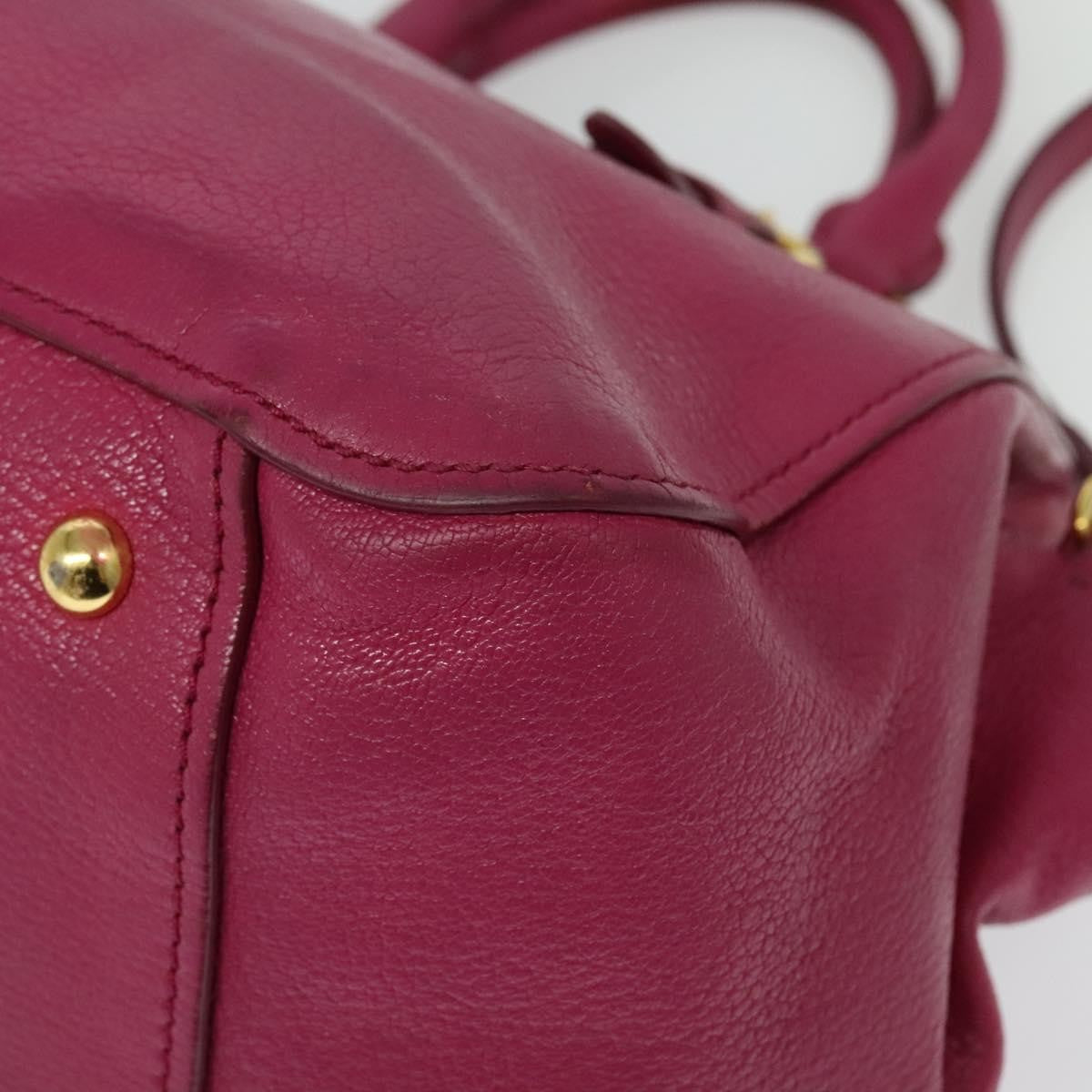 Miu Miu Madras Bowler Bag Leather, PINK, LEATHER, Handbag