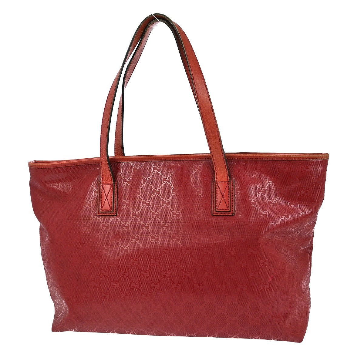 Gucci Plus Tote GG Imprime, RED, LEATHER, Tote bag