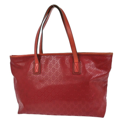 Gucci Plus Tote GG Imprime, RED, LEATHER, Tote bag