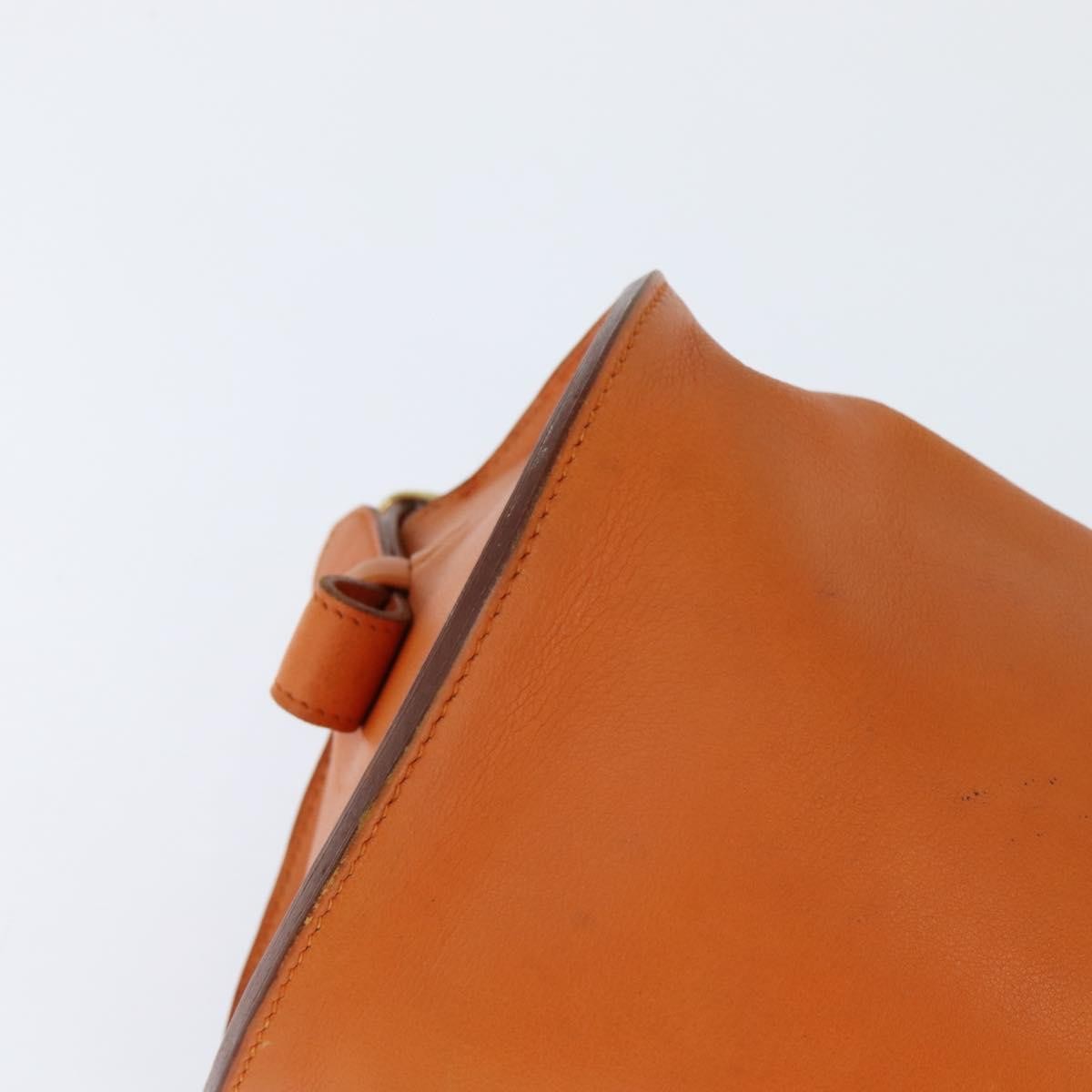 Hermes Sac Doremi Bag Leather, ORANGE, LEATHER, Shoulder bag