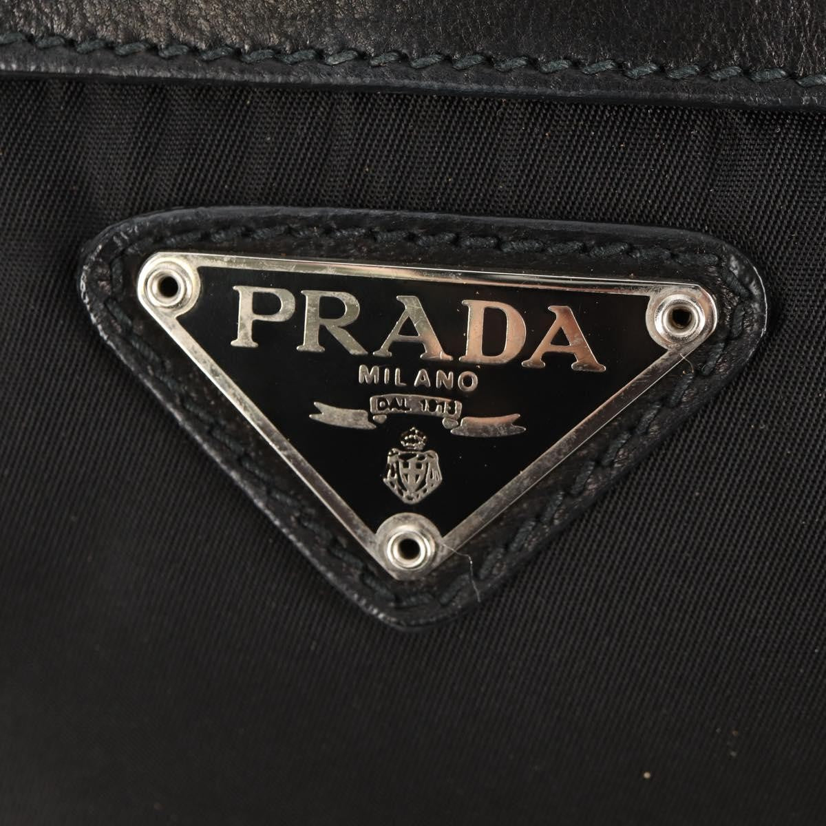 Prada Buckle Backpack Quilted Tessuto, BLACK, NYLON, Backpack