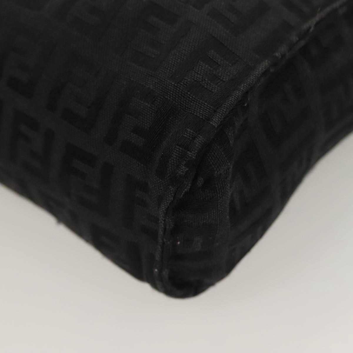 Fendi FF Logo Pouch Canvas, BLACK, CANVAS, Clutche & pouche