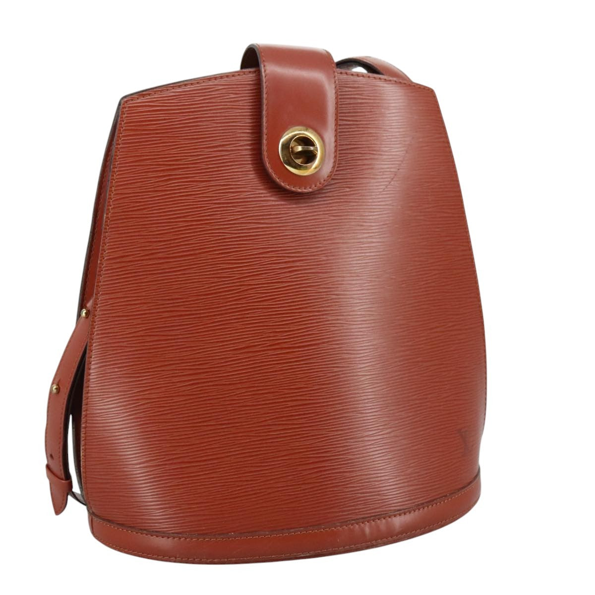Louis Vuitton Cluny Shoulder Bag Epi Leather, BROWN, LEATHER, Shoulder bag